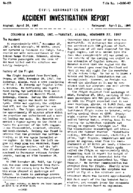 Investigation of Aircraft Accident COLUMBIA AIR CARGO YAKUTAT ALASKA 19471127