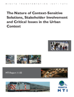 The nature of contextsensitive solutions stakeholder involvement and critical issues in the urban context