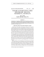 Toward an International Open Skies Regime Advances Impediments and Impacts