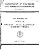 CAM 16 Aircraft Radio Equipment Airworthiness