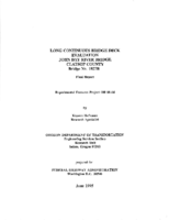 Long continuous bridge deck evaluation  John Day River Bridge Clatsop County Bridge No 1827B  final report