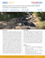 Mapping of Pavement Conditions Using SmartphoneTablet LiDAR Case Study Sensor Performance Comparison Research Brief