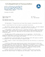 Department of Transportation News Releases June 1978