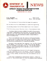Department of Transportation News Urban Mass Transportation Administration UMTA 7242