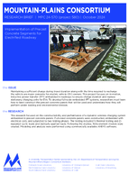 Implementation of Precast Concrete Segments for Electrified Roadway Brief