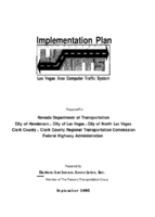 Implementation Plan Las Vegas Area Computer Traffic System
