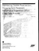 Maintaining flexible pavements  the long term pavement performance experiment SPS3 5year data analysis