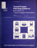 Transit Project Planning Guidance Estimation of Transit Supply Parameters