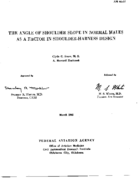 The angle of shoulder slope in normal males as a factor in shoulderharness design