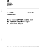 Responses of Women and Men to Traffic Safety Messages A Qualitative Report