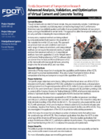 Advanced Analysis Validation and Optimization of Virtual Cement and Concrete Testing Summary