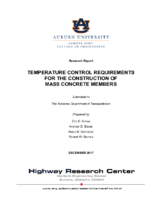 Temperature Control Requirements for the Construction of Mass Concrete Members