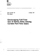 Encouraging Full Time Use of Safety Belts among Current PartTime Users