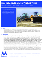 Guidelines for Developing and Reviewing Baseline Schedules for Wyoming Transportation Projects Research Brief