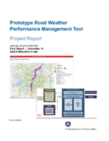 Prototype Road Weather Performance Management Tool Project Report