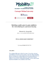 Building a Pilot PeertoPeer Platform for RideSharing in Lawrence County