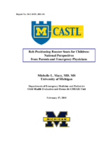 BeltPositioning Booster Seats for Children National Perspectives from Emergency Physicians and Parents