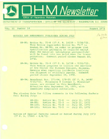 Office of Hazardous Materials Newsletter August 1972