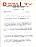 Department of Transportation News Urban Mass Transportation Administration UMTA 7240