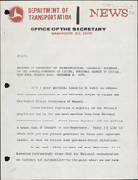 Remarks by Secretary of Transportation Claude S Brinegar to the Annual Congress of Cities National League of Cities