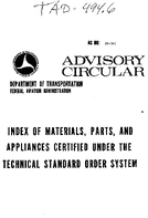 AC 2036C Index of Materials Parts and Appliances Certified Under the Technical Standard Order System