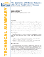 The economics of potential reduction of the rural road system in Kansas  technical summary