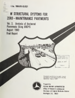 New structural systems for zeromaintenance pavements  v2  analysis of anchored pavements using ANSYS