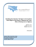 Identifying Dust Emission Hot Spots in the Southern Plains Region of New Mexico Oklahoma and Texas  Effect of Blowing Dust on Highway