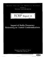 Impact Of Radio Frequency Refarming On Transit Communications Tcrp Report 11