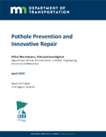 Pothole Prevention and Innovative Repair