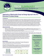 Application of MechanisticEmpirical Design Approach into RCC Pavement Thickness Design Tech Summary 191P