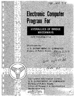 Electronic Computer Program for Hydraulics of Bridge Waterways BPR Program HY4