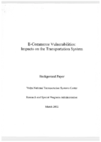 ECommerce Vulnerabilities Impacts on the Transportation System Background Paper