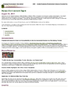 Human Environment Digest August 24 2017