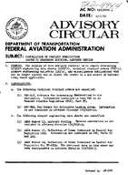 AC 15050001 Cancellation of Obsolete Publications Issued by Standards Division Address Service