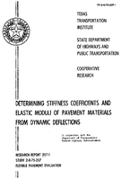Determining Stiffness Coefficients and Elastic Moduli of Pavement Materials from Dynamic Deflections
