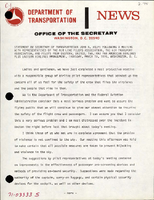 Statement of Secretary of Transportation John A Volpe following a Meeting with Representatives of the Air Line Pilots Association