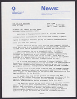 Department of Transportation News Releases JulyDecember 1989