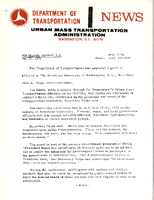 Department of Transportation News Urban Mass Transportation Administration UMTA 7236