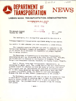 Department of Transportation News Urban Mass Transportation Administration DOT12568