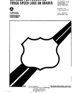 Methods for Predicting Truck Speed Loss on Grades  Final Technical Report