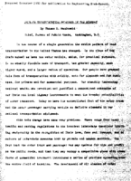 Growing Transportation Problems of the Highway