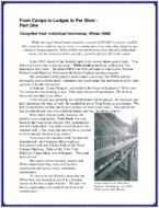 From Camps to Lodges to Per Diem  Part One