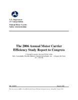 Annual Motor Carrier Efficiency Study Report to Congress 2006