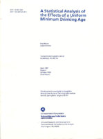 A statistical analysis of the effects of a uniform minimum drinking age