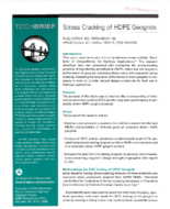 Stress Cracking of HDPE Geogrids  tech brief