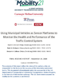 Using Municipal Vehicles as Sensor Platforms to Monitor the Health and Performance of the Traffic Control System