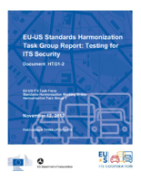 EUUS standards harmonization task group report  testing for ITS security