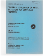 Technical Evaluation of Metal Detectors for Concealed Weapons