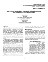 Impact Tests of Crash Energy Management Passenger Rail Cars Analysis and Structural Measurements